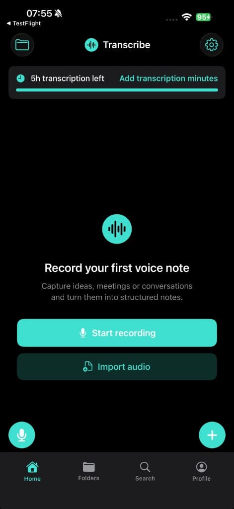Record your first voice note